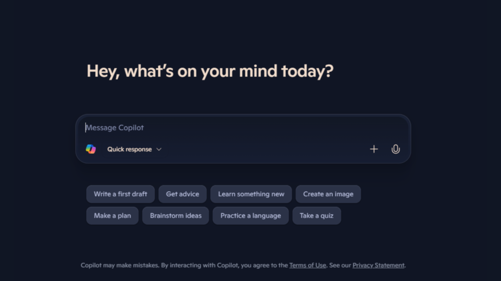 Microsoft Copilot prompt examples
