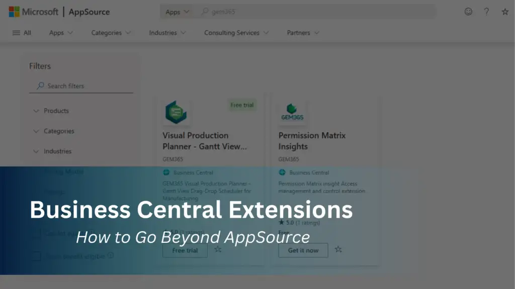 Business Central Extensions How to Go Beyond AppSource