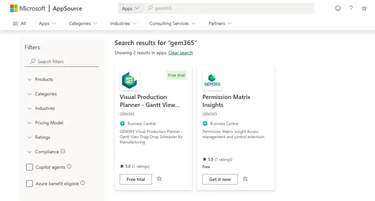 GEM365 business central extensions